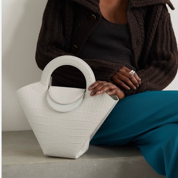 Bottega Doll Bag White Leather Small Gently Used - Picture 2 of 6